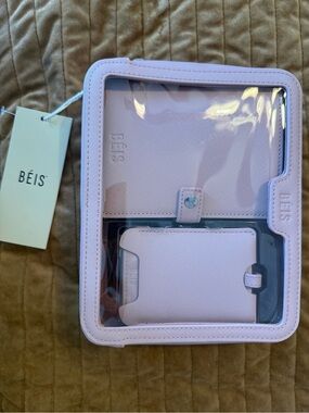 BÉIS PINK Travel Wallet & Card Holder Set